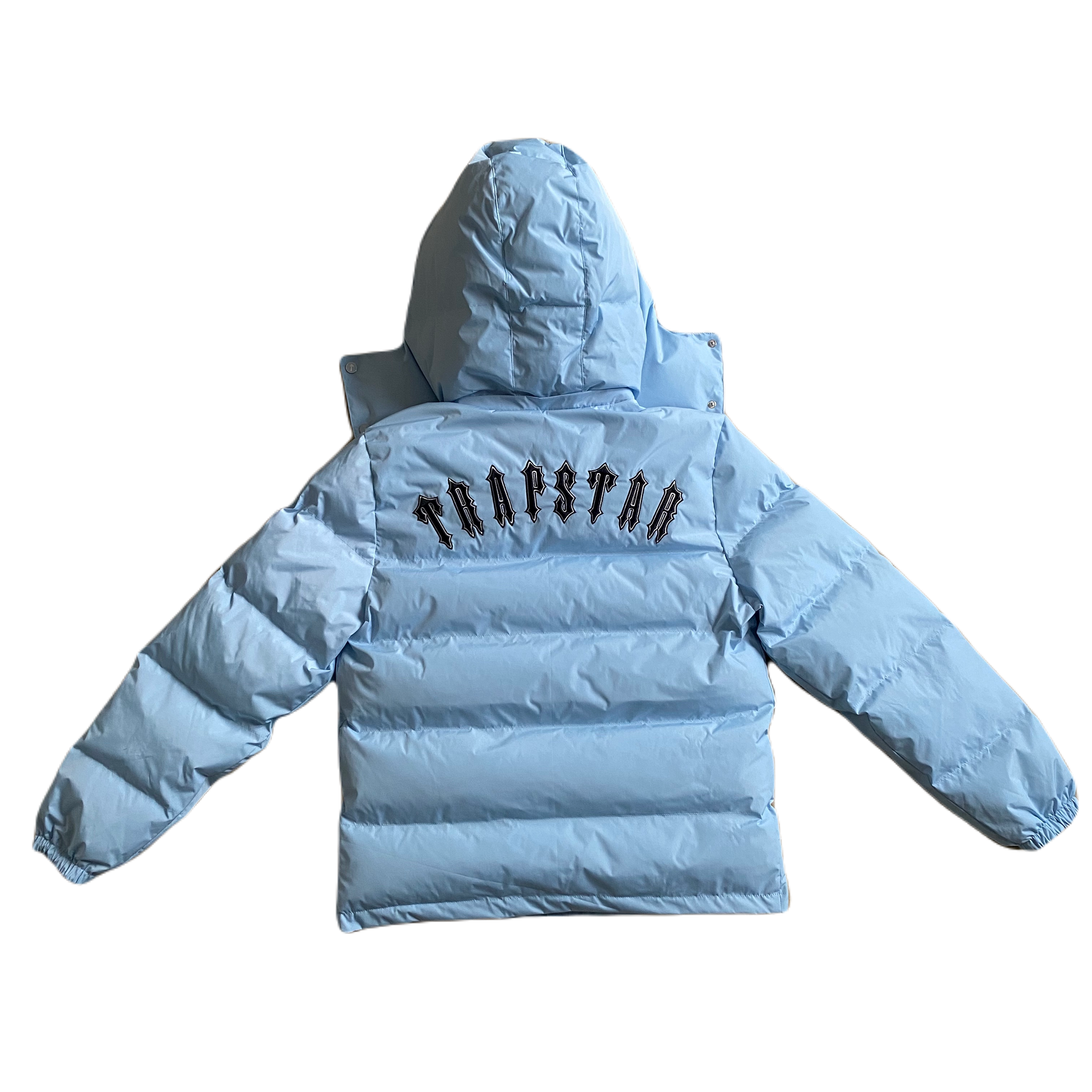 DETACHABLE HOODED PUFFER-ICE BLUE - Image 2