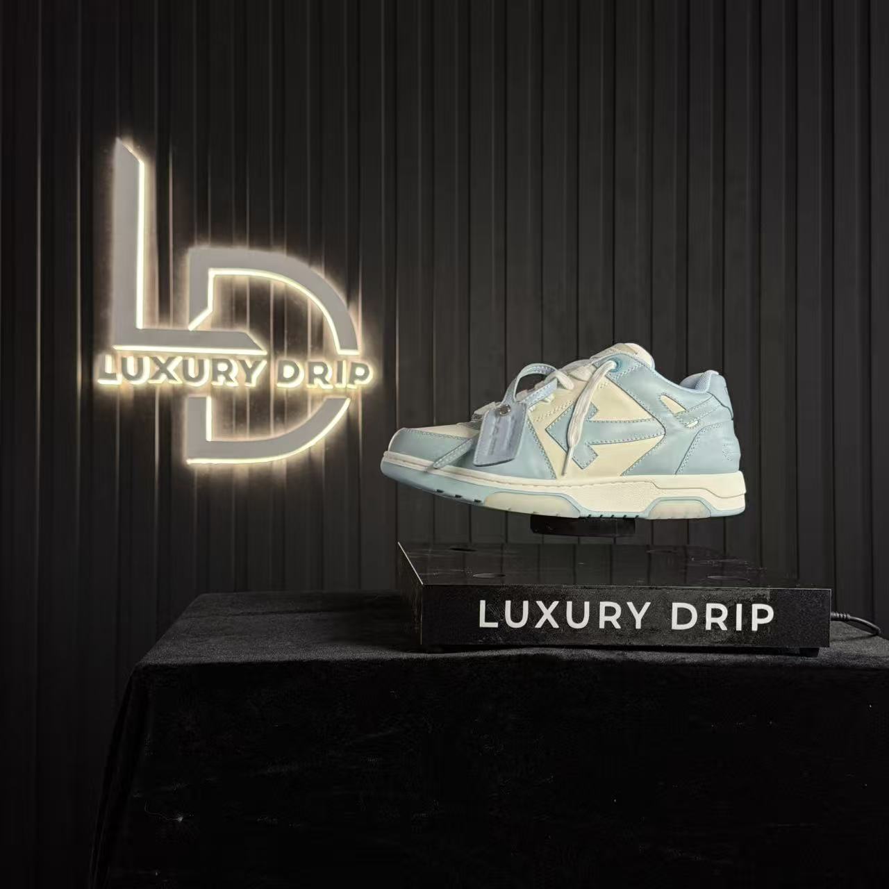 OFF-WHITE OUT OF OFFICE “OOO” CALF LEATHER LIGHT BLUE - Image 2