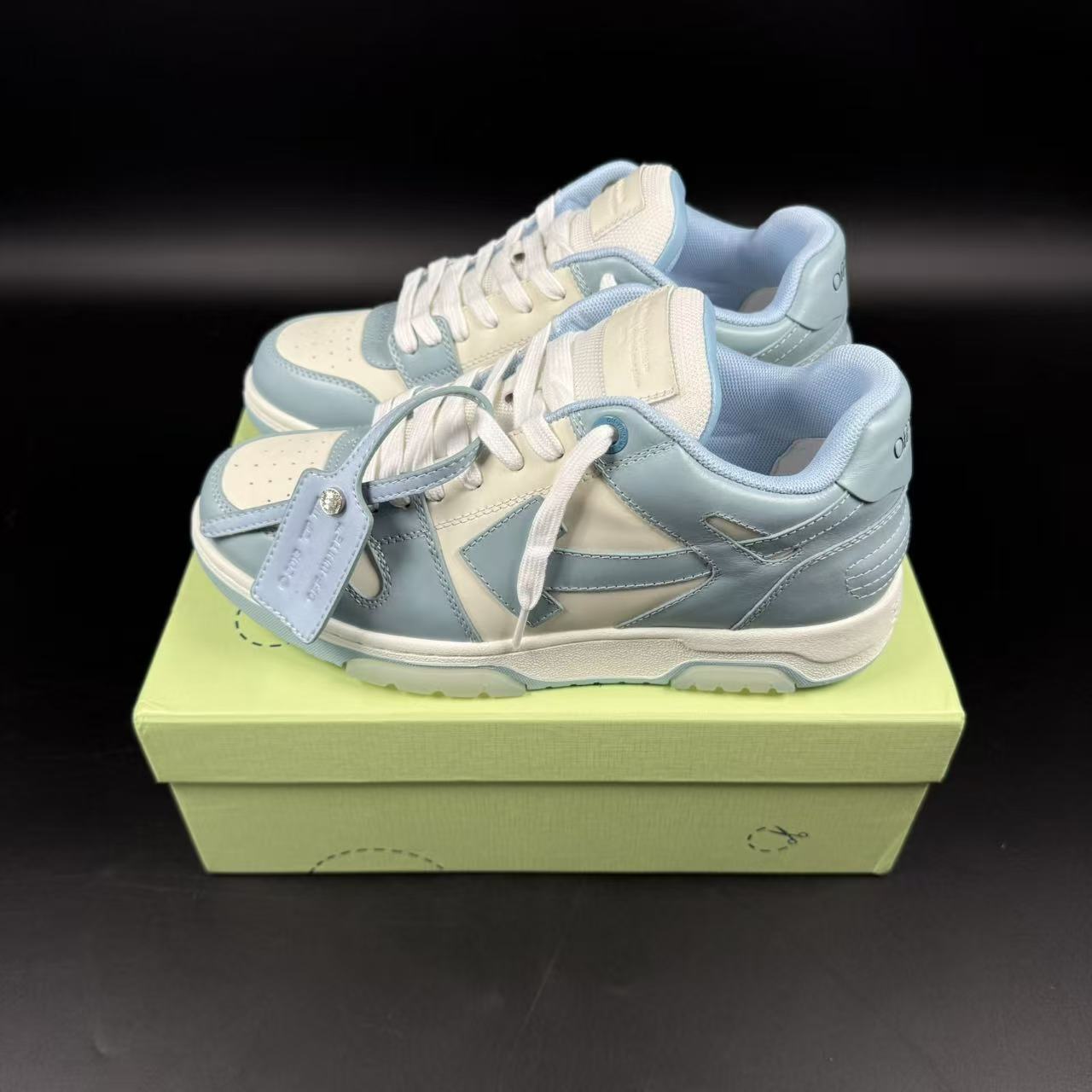 OFF-WHITE OUT OF OFFICE “OOO” CALF LEATHER LIGHT BLUE - Image 4