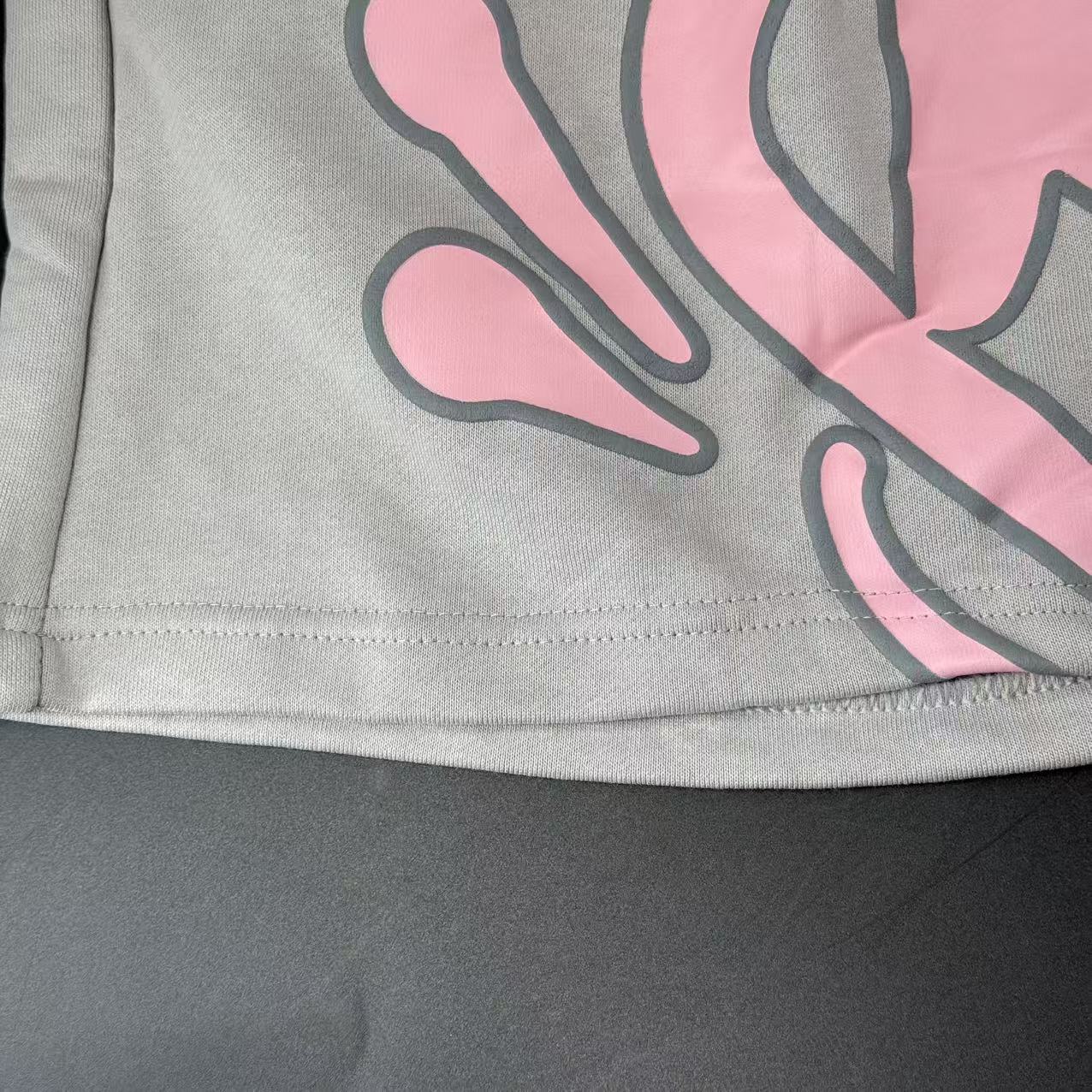 SYNA WORLD LOGO T-SHIRT - SHORT SET - GREY/PINK - Image 13