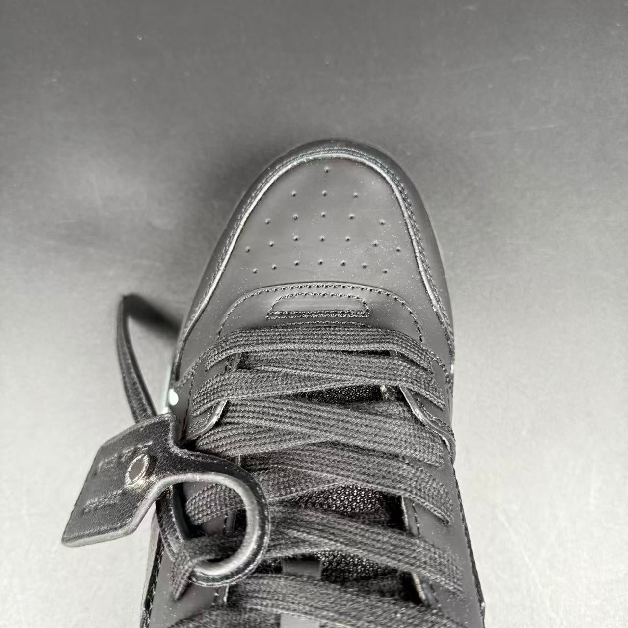 OFF-WHITE OUT OF OFFICE “OOO” CALF LEATHER BLACK “FOR WALKING” - Image 7