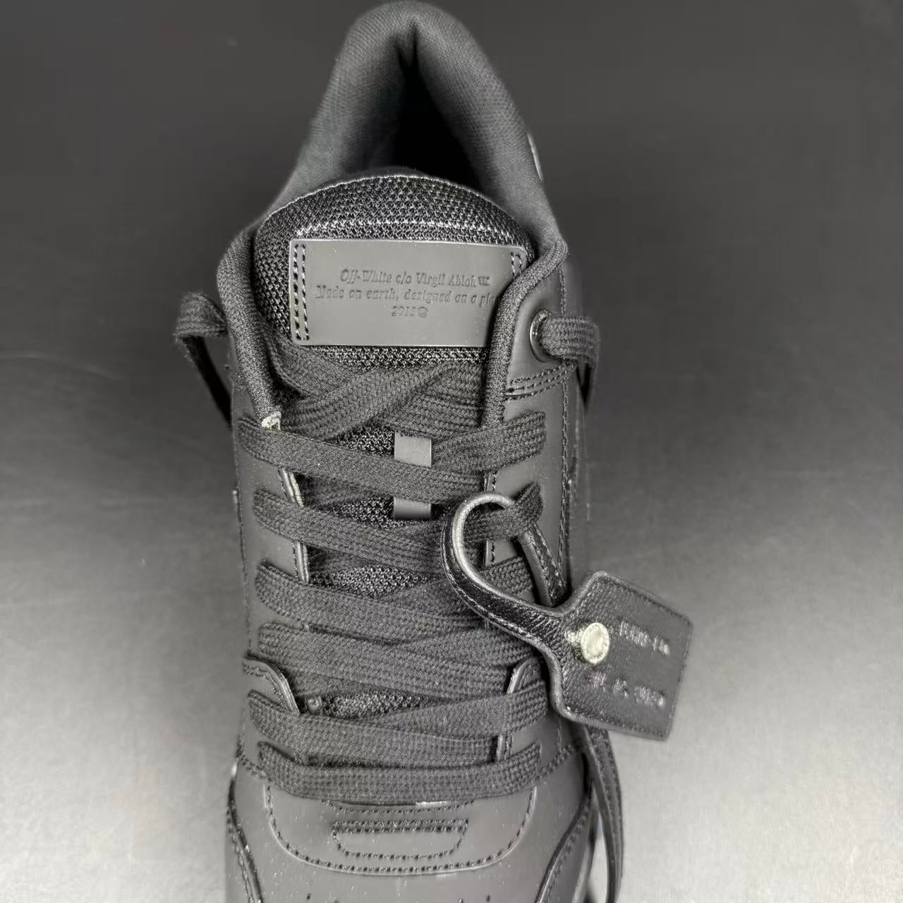 OFF-WHITE OUT OF OFFICE “OOO” CALF LEATHER BLACK “FOR WALKING” - Image 9