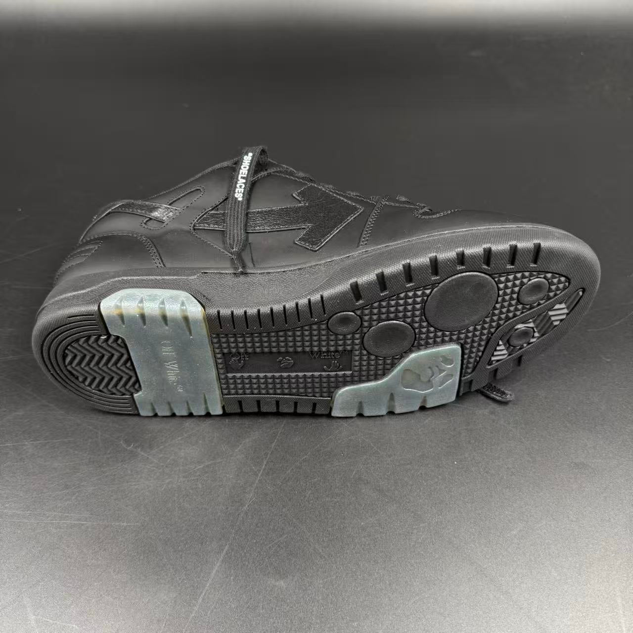 OFF-WHITE OUT OF OFFICE “OOO” CALF LEATHER BLACK “FOR WALKING” - Image 10