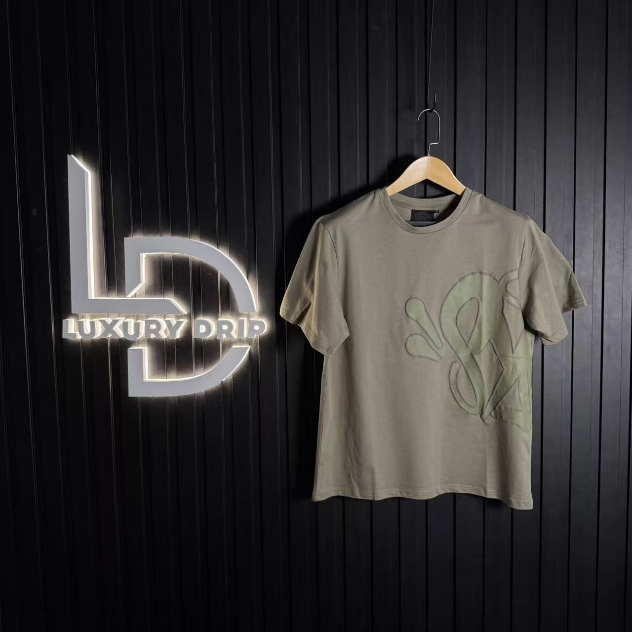 SYNA WORLD LOGO T-SHIRT - SHORT SET - SAGE/KHAKI - Image 2