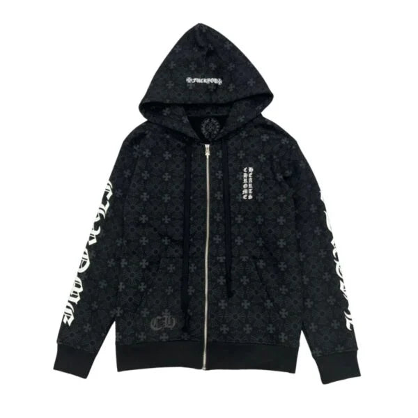 HOODIE ZIP BLACK CH063