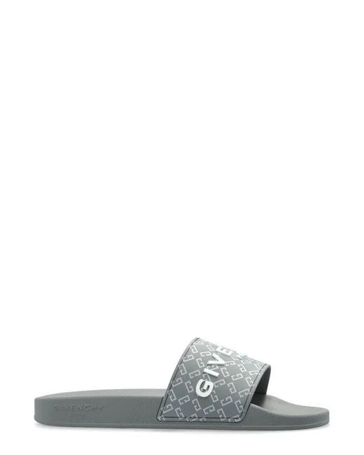 givenchy-Grey-Logo-Patch-Monogrammed-Sandals